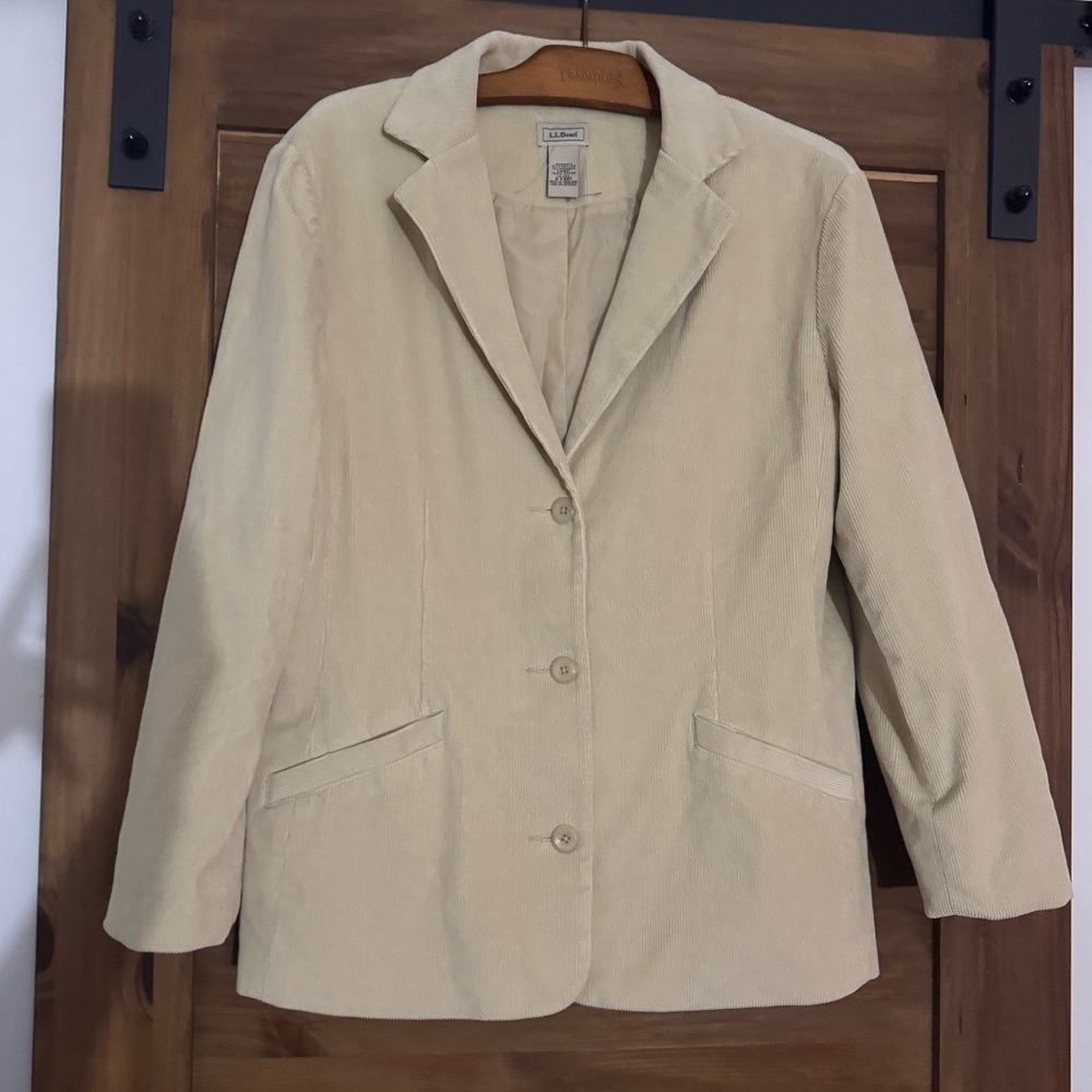 L.L. Bean Jacket/Blazer women size 14 cream